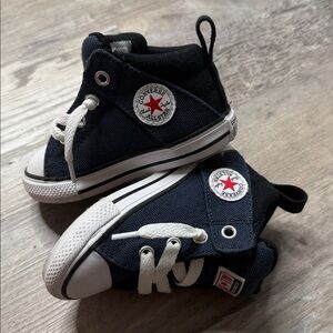 Converse Kids Navy and White High-Top Sneakers Size 6c